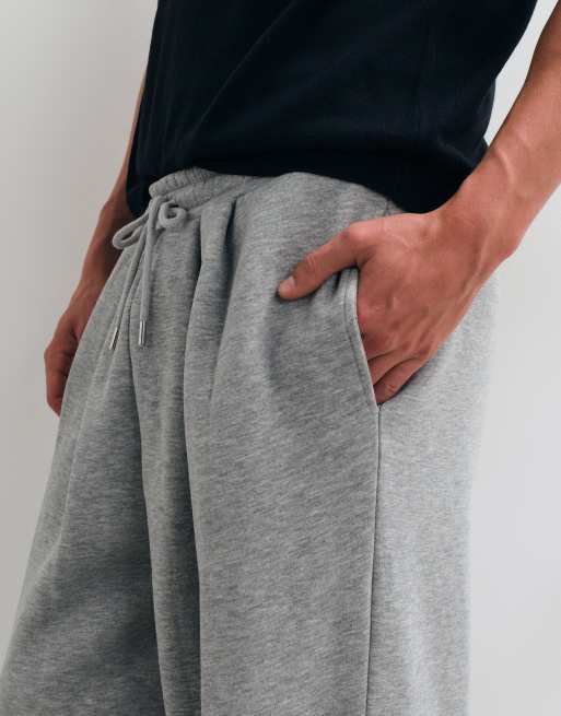 ASOS DESIGN Jogger mit doppelter Bundfalte in Graumeliert, 5 von 5