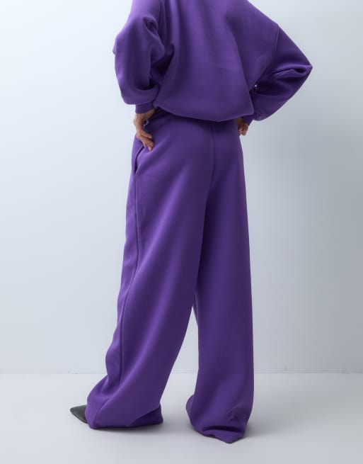 ASOS DESIGN Jogger mit weitem Bein als Kombiteil in Lila, 3 von 5