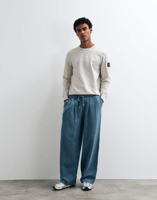 ASOS DESIGN jogger oversize à jambes ballon délavé bleu, 4 de 5