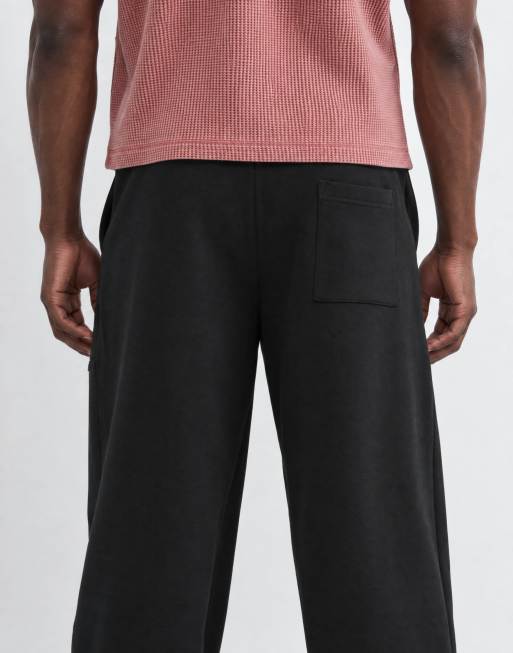 ASOS DESIGN jogger oversize coupe ballon avec poches cargo et plis en noir - BLACK, 8 de 9