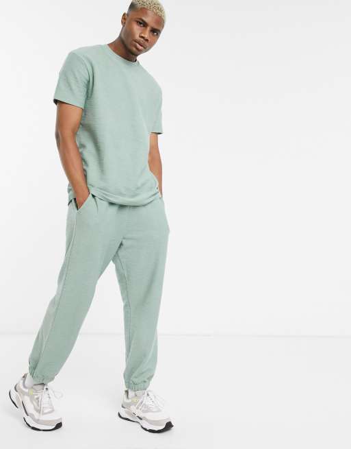 ASOS DESIGN - Ensemble en jersey texturé - Vert foncé, 3 de 3