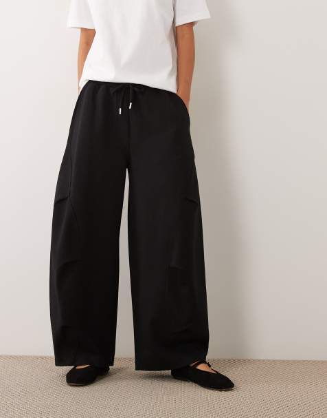 ASOS DESIGN jogger slim con pieghe co-ord nero - view 1