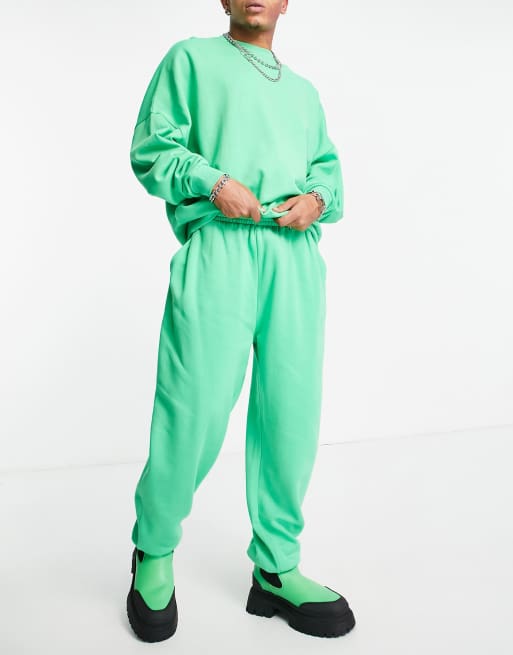 ASOS DESIGN - Jogger ultra oversize d'ensemble avec cordons de serrage - Vert - MGREEN