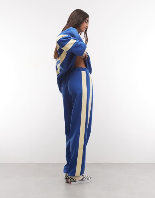 ASOS DESIGN jogger with contrast detail in blue and yellow co-ord, 4 of 5