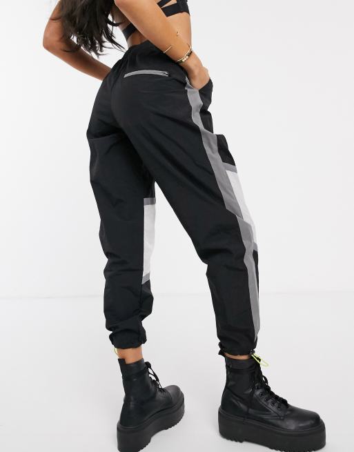 ASOS DESIGN jogger with contrast panels and reflective tape