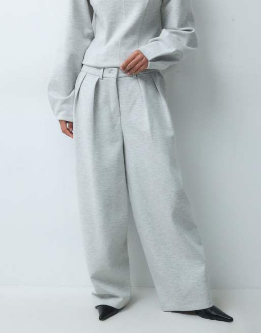 ASOS DESIGN joggerbukser med skræddersyet look i gråmeleret som del af sæt, 2 af 5