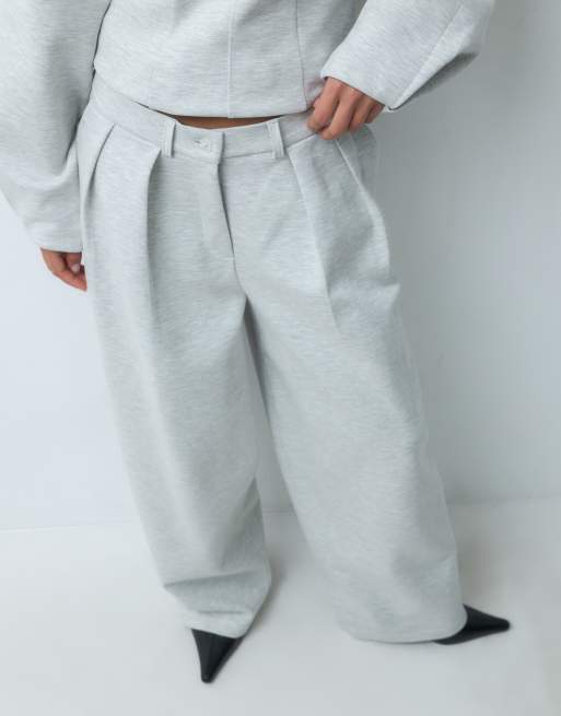 ASOS DESIGN joggerbukser med skræddersyet look i gråmeleret som del af sæt, 4 af 5