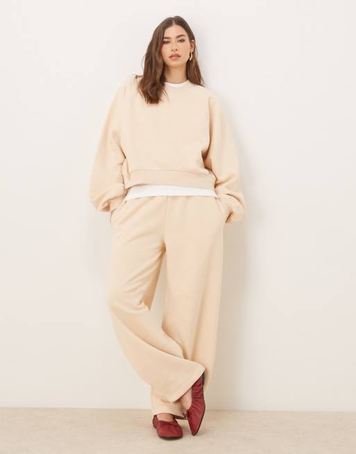 ASOS DESIGN - Joggers a cilindro color talpa in coordinato