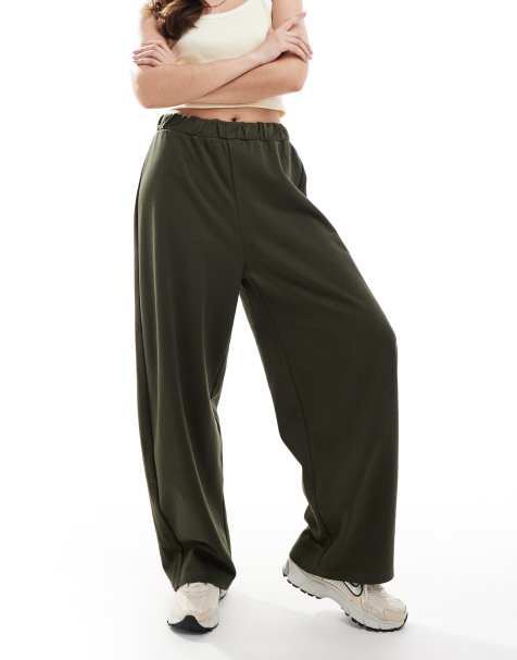 ASOS DESIGN - Joggers a cilindro felpati kaki - view 1
