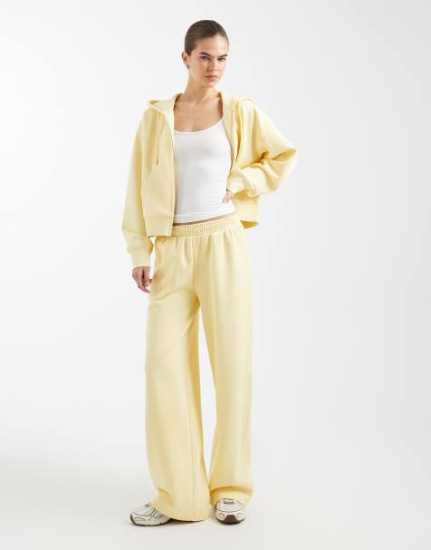 ASOS DESIGN - Joggers a fondo ampio gialli con interno spazzolato - view 1