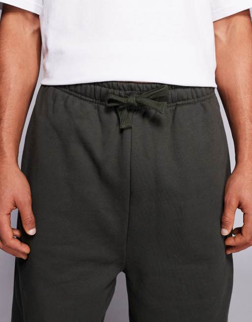 ASOS DESIGN - Joggers a fondo ampio premium pesanti da 400 g/m² verdi, 4 di 5