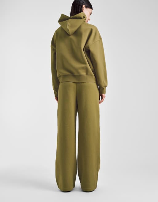 ASOS DESIGN - Joggers a fondo ampio verdi con interno spazzolato, 2 di 5
