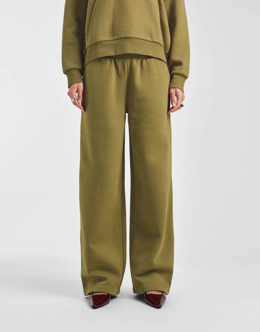 ASOS DESIGN - Joggers a fondo ampio verdi con interno spazzolato, 4 di 5