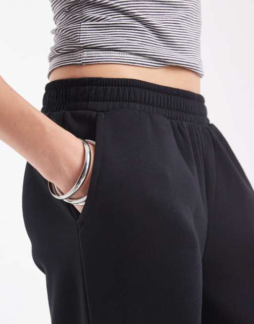 ASOS DESIGN joggers a gamba larga in brushback neri, 3 di 5