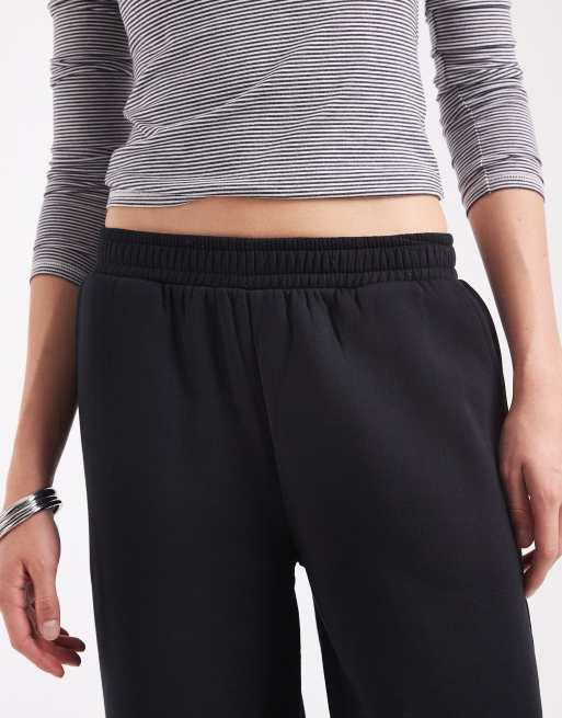 ASOS DESIGN joggers a gamba larga in brushback neri, 4 di 5