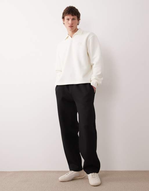 ASOS DESIGN - Joggers a palloncino in tessuto scuba pesante neri, 2 di 5