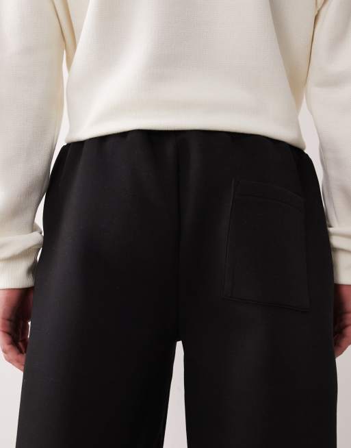 ASOS DESIGN - Joggers a palloncino in tessuto scuba pesante neri, 4 di 5