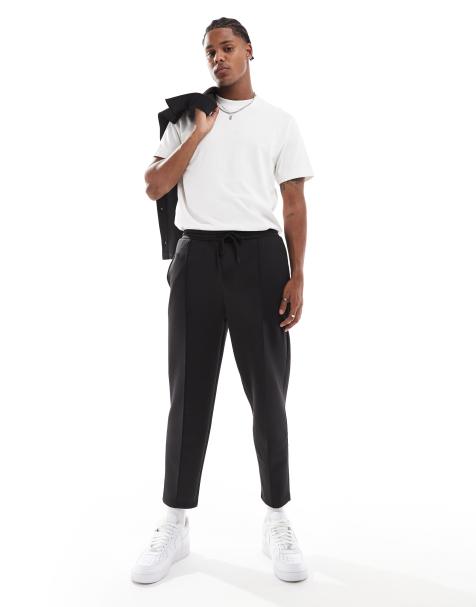 ASOS DESIGN - Joggers affusolati in tessuto scuba neri - view 1