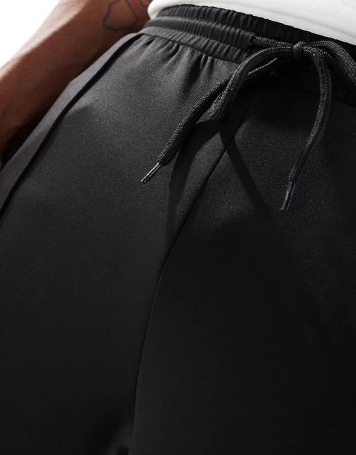 ASOS DESIGN - Joggers affusolati pesanti neri in tessuto effetto scuba, 2 di 5