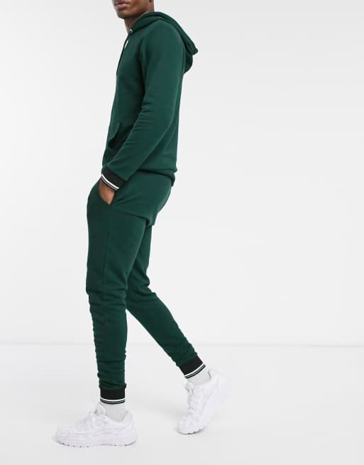 ASOS DESIGN - Ensemble à bords-côtes rayés - Vert, 3 de 3