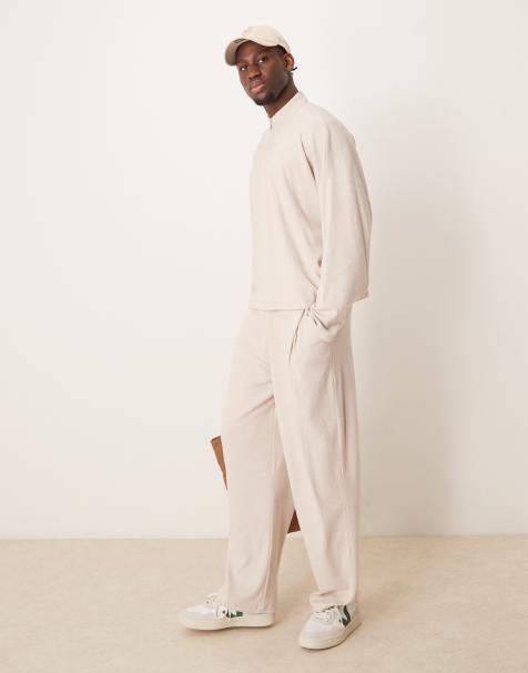 ASOS DESIGN - Joggers ampi in twill écru in coordinato - view 1