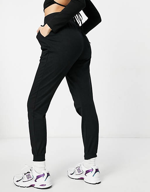 Unisex Asos Abbigliamento Pantaloni e jeans Pantaloni Joggers BLACK Joggers in cotone con logo neri 
