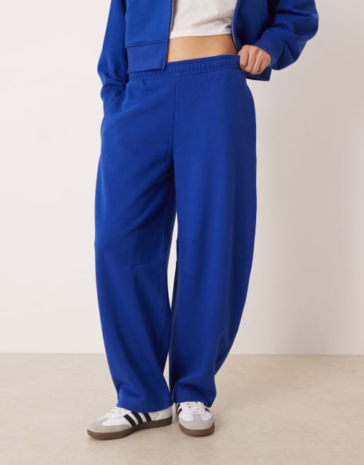 ASOS DESIGN - Joggers bombati color blu intenso con interno pettinato, 5 di 5