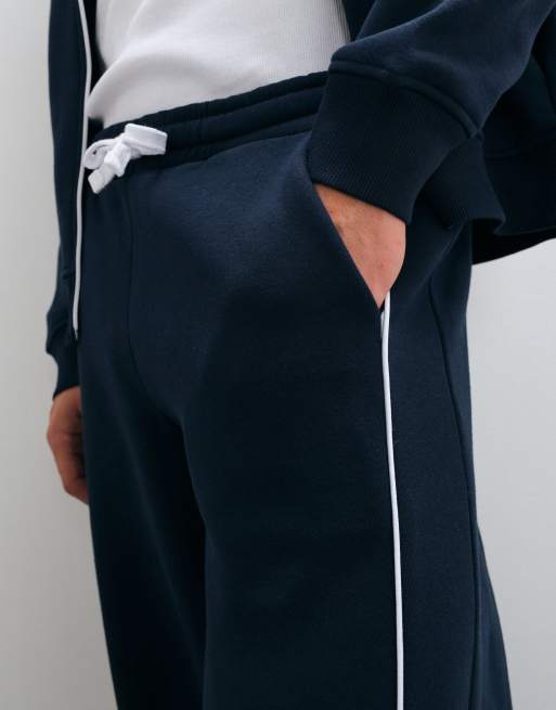 ASOS DESIGN - Joggers cocoon blu navy con profili in coordinato, 3 di 5