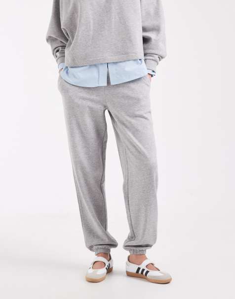 ASOS DESIGN - joggers con puño vuelta en gris jaspeado - view 1