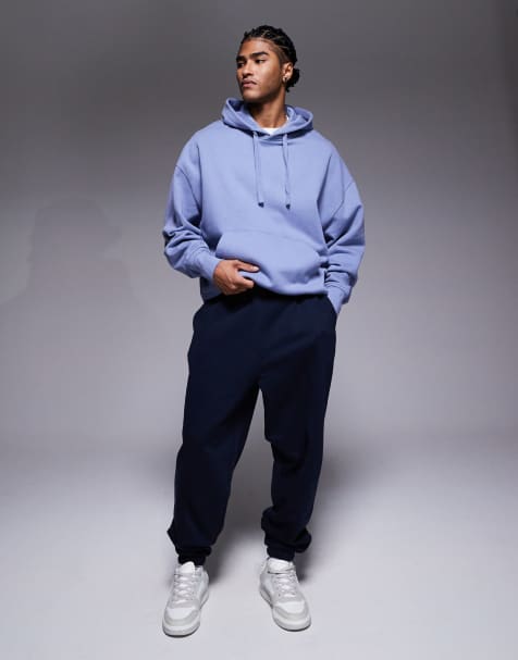 ASOS DESIGN joggers con puños en azul marino - view 1