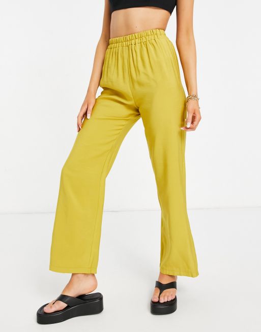 ASOS DESIGN - Joggers da abito comodi giallo chartreuse