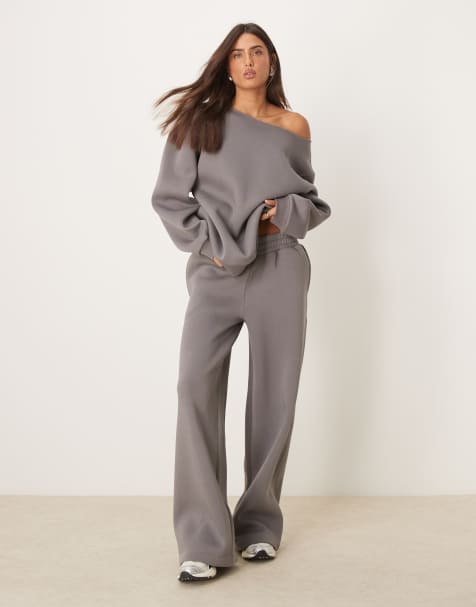 ASOS DESIGN - Joggers dritti grigi in coordinato - view 1