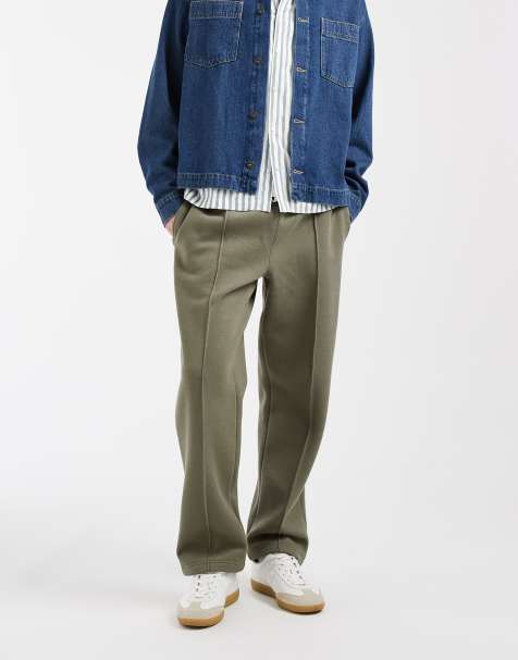 ASOS DESIGN - Joggers dritti in piqué verde oliva in coordinato - view 1