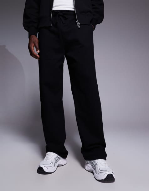 ASOS DESIGN - Joggers dritti premium pesanti 400 gsm neri - view 1