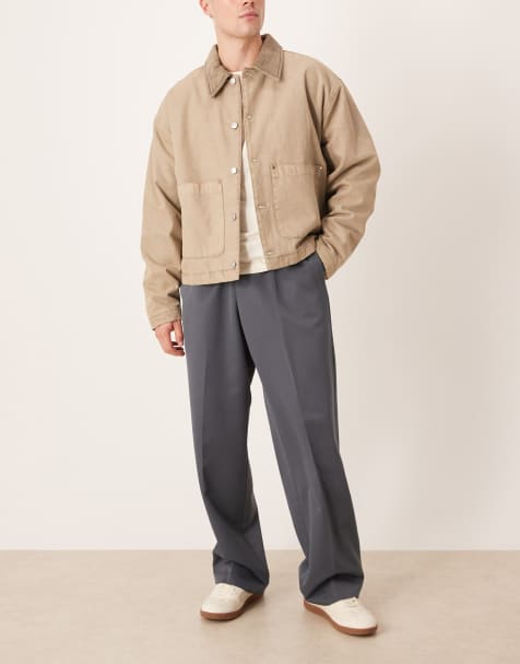 ASOS DESIGN - Joggers eleganti a fondo ampio color grigio scuro - view 1