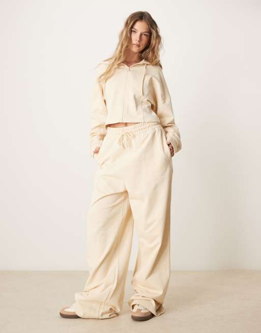 ASOS DESIGN - Joggers giallo latticello con cuciture in coordinato, 2 di 5