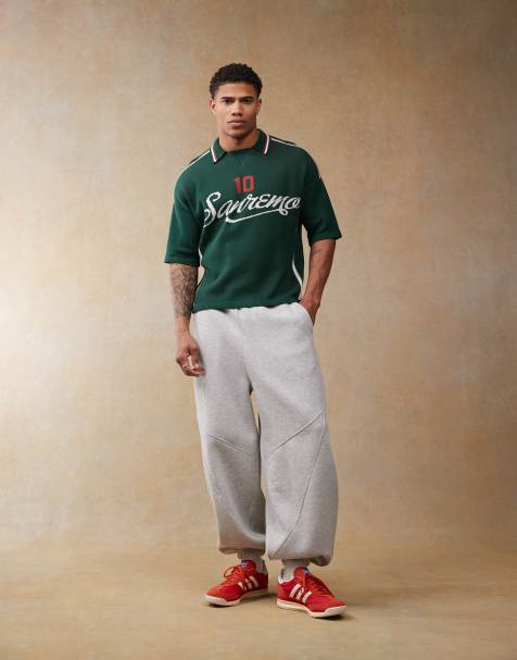 ASOS DESIGN - Joggers grigio mélange con gamba a palloncino - view 1