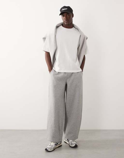 ASOS DESIGN - joggers holgados tipo balloon esenciales en gris jaspeado