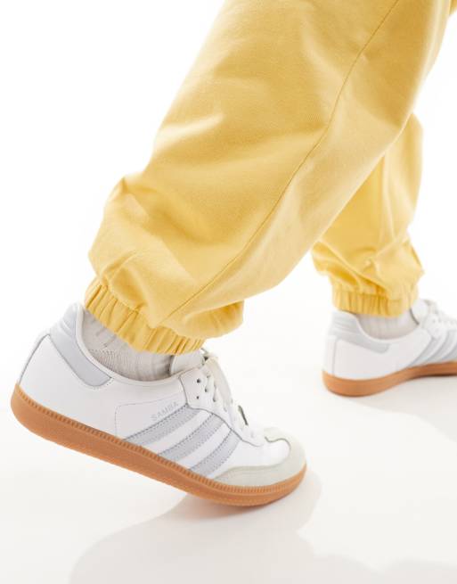 ASOS DESIGN - Joggers in felpa gialli con polsino, 4 di 5