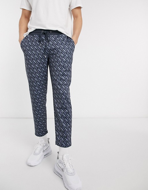 ASOS DESIGN joggers in polytricot with monogram print