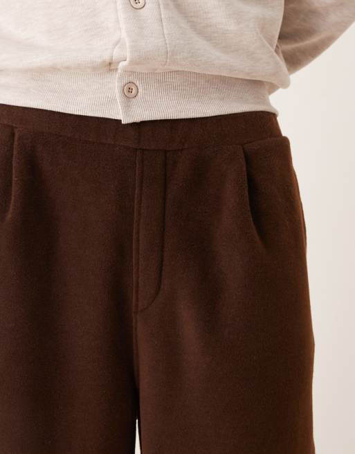 ASOS DESIGN - Joggers larghi a palloncino in pile marroni in coordinato, 3 di 5