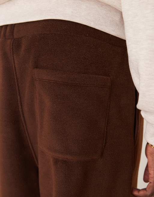 ASOS DESIGN - Joggers larghi a palloncino in pile marroni in coordinato, 4 di 5