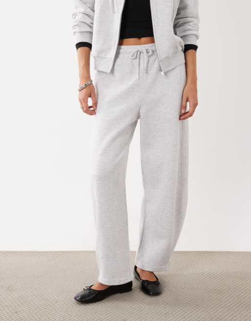 ASOS DESIGN joggers med buede sømme i isgrå meleret, 2 af 5