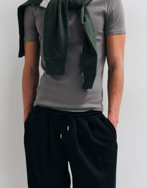 ASOS DESIGN - joggers negros con doble pinza y corte barrel, 4 de 5