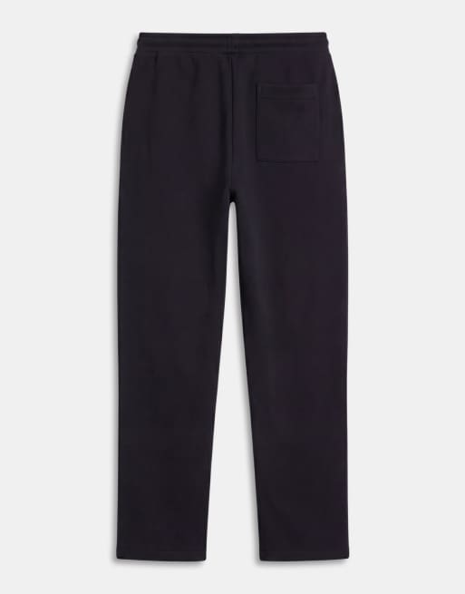 ASOS DESIGN - Joggers negros de pernera ancha con bordados de tejido efecto neopreno, 7 de 7