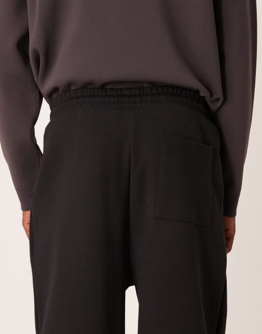 ASOS DESIGN - Joggers neri con fondo ampio, 5 di 5