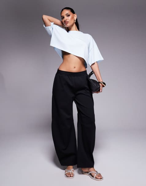 ASOS DESIGN - Joggers neri con gamba cilindrica e cuciture interlock - view 1