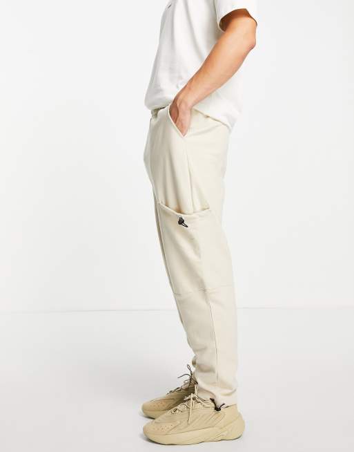 ASOS DESIGN - Joggers oversize beige con tasche con fermacorda, in coordinato - BEIGE