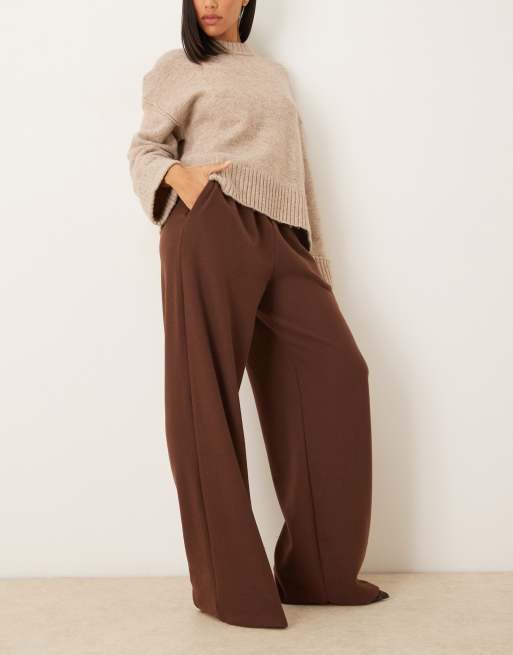 ASOS DESIGN - Joggers oversize bombati color caffè in coordinato