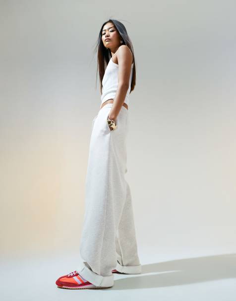 ASOS DESIGN - Joggers oversize color avena mélange con dettaglio risvoltato - view 1